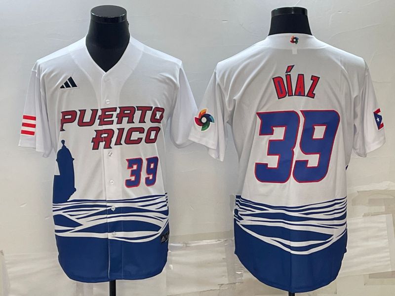 Men 2023 World Cub #39 Diaz White MLB Jersey->more jerseys->MLB Jersey